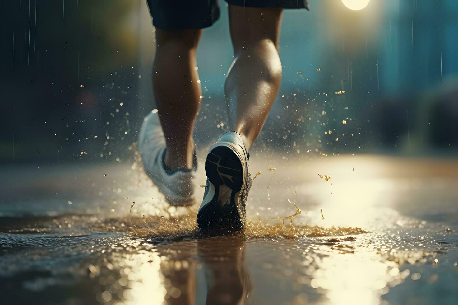 vicino su tiro di jogging scarpe foto