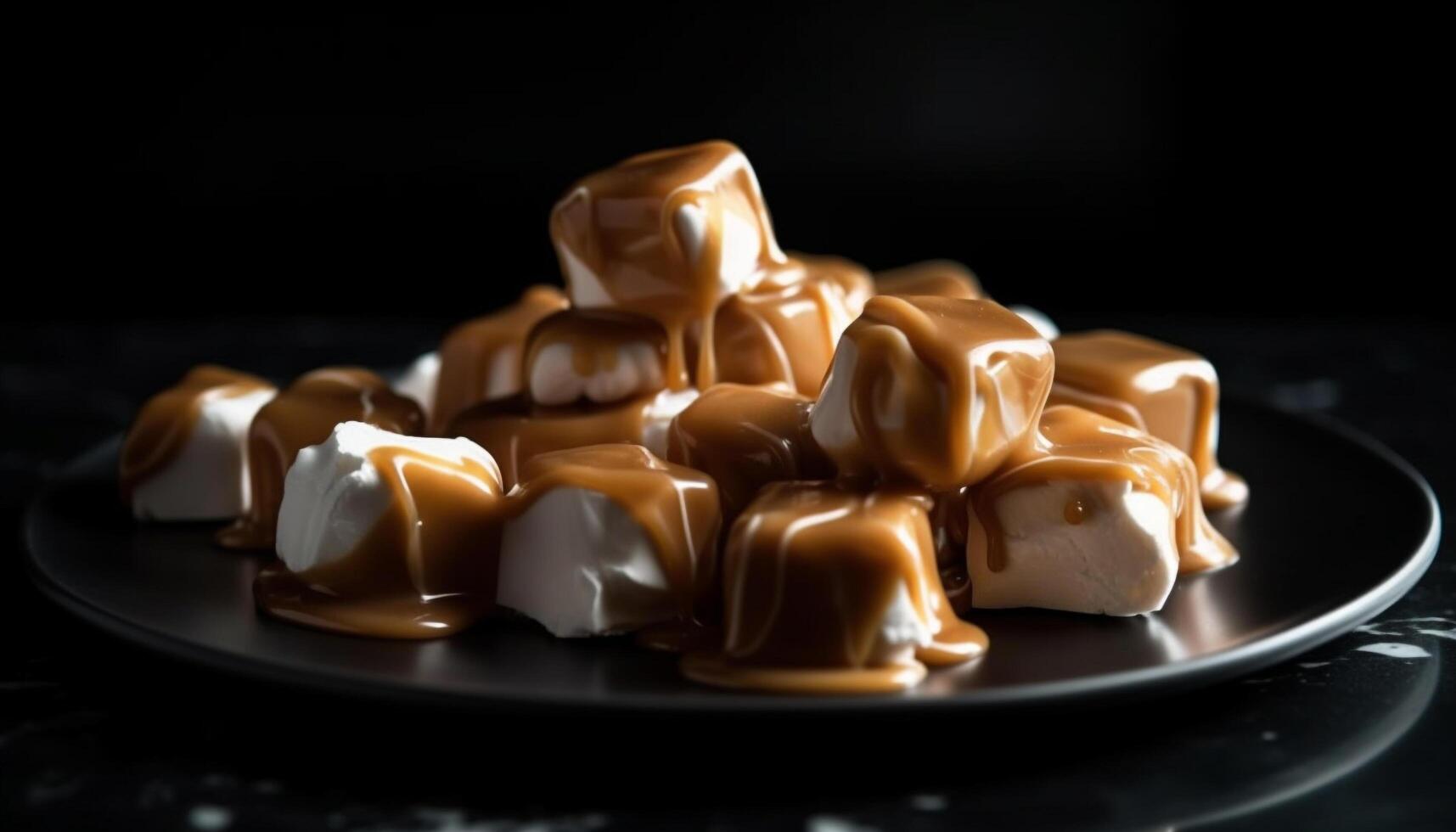 buongustaio cioccolato dolce, dolce caramella, indulgenza nel fatti in casa francese cucina generato di ai foto