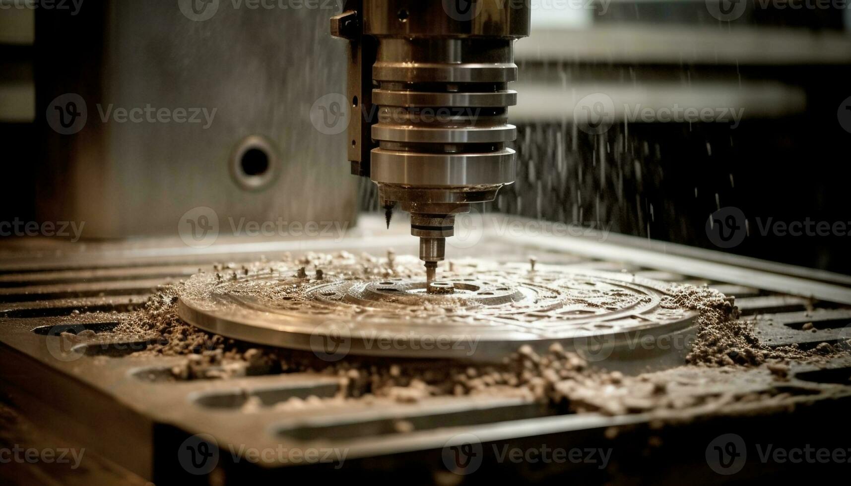 metallo industria laboratorio automatizzato macchinari taglio acciaio con precisione generato di ai foto