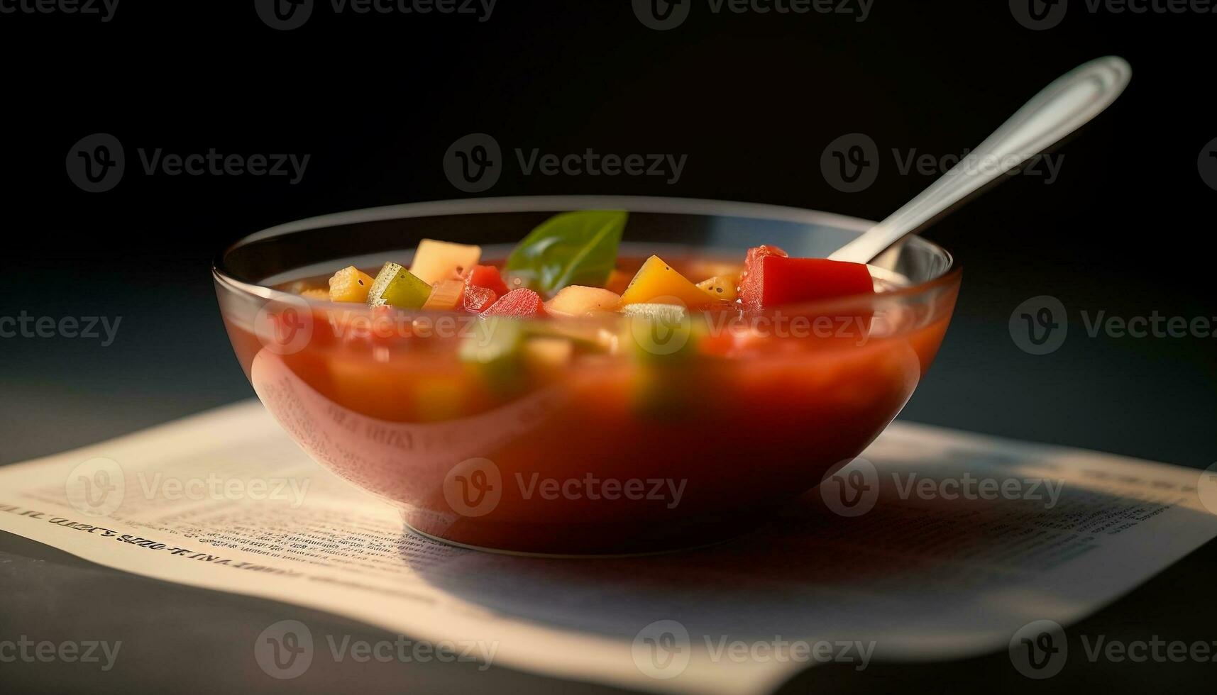 freschezza e salutare mangiare nel un' vegetariano insalata ciotola pasto generato di ai foto