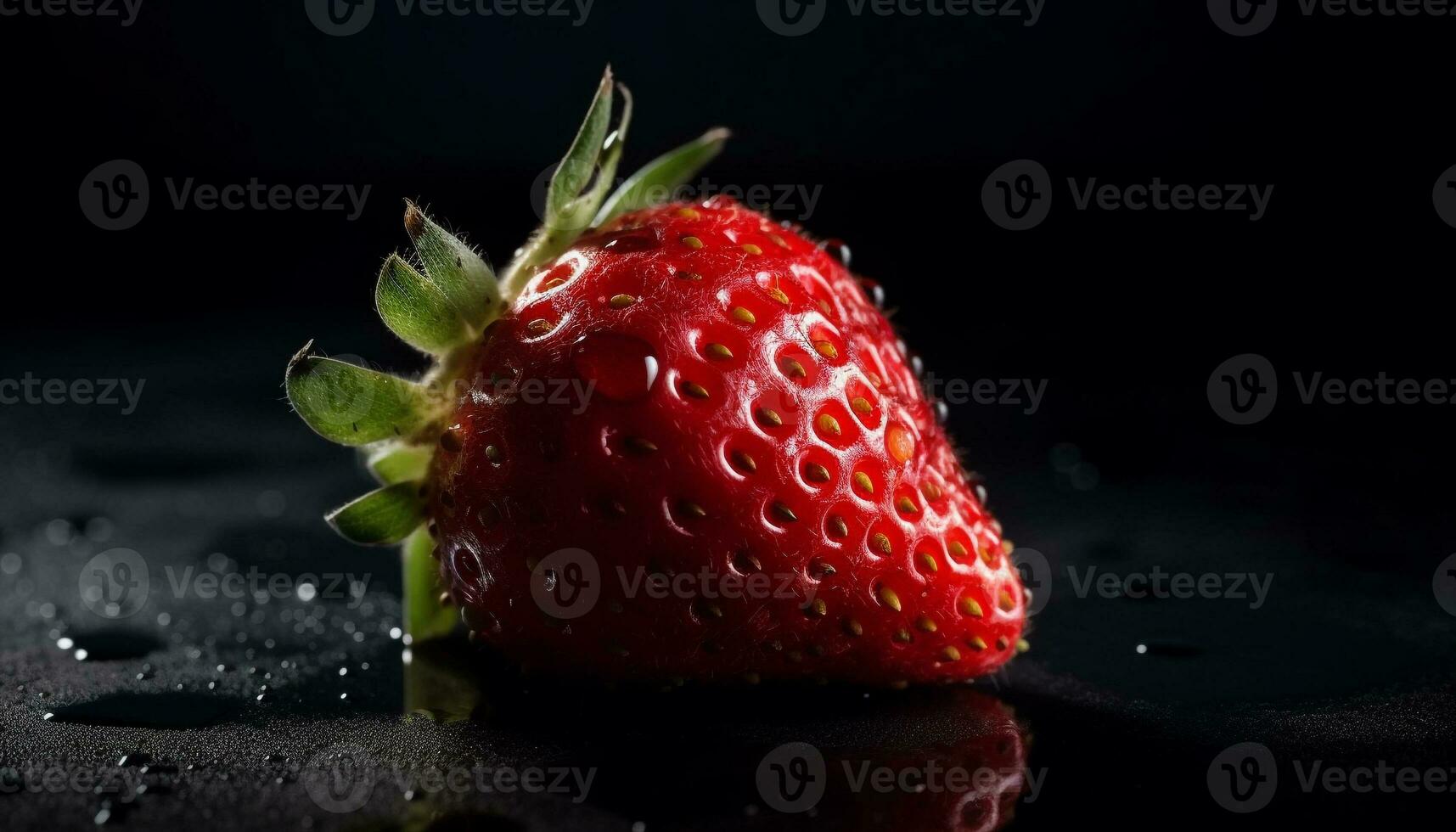 fresco fragola, maturo e succoso, un' salutare buongustaio dolce generato di ai foto