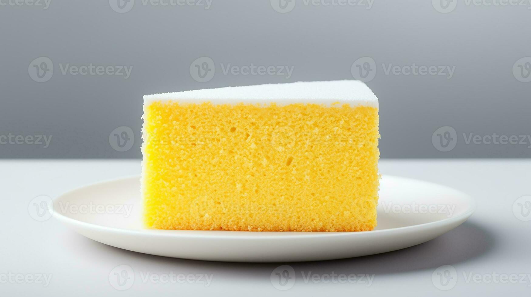 foto di giallo spugna torta. generativo ai