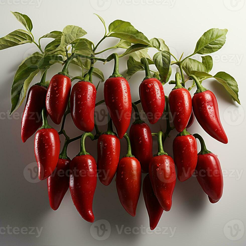 speziato rosso peperoncini su un' bianca sfondo foto