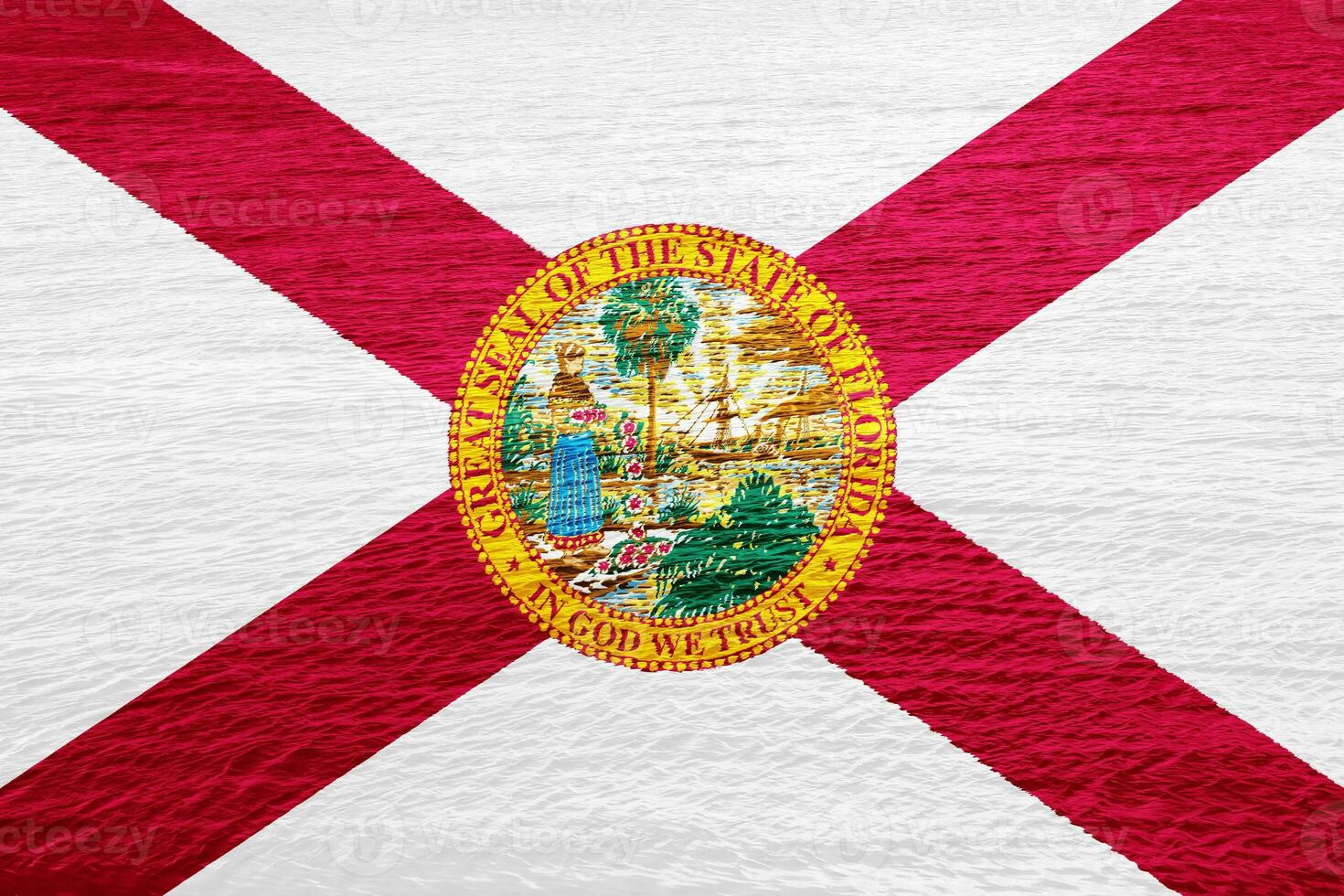 bandiera di di Stati Uniti d'America stato Florida su un' strutturato sfondo. concetto collage. foto