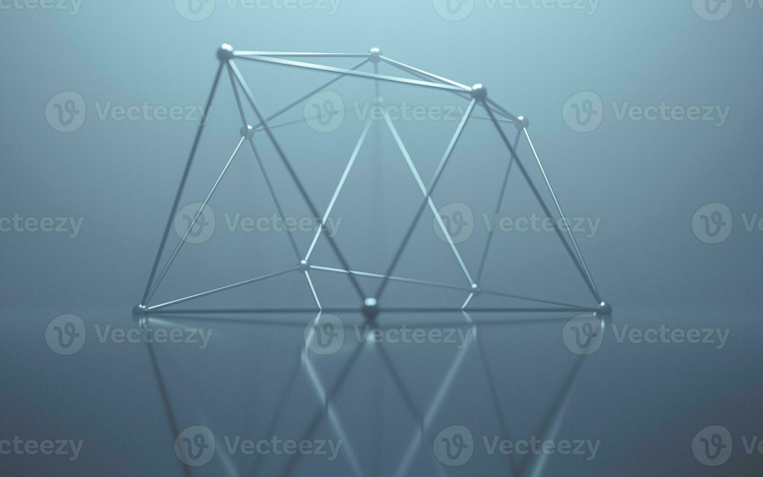 geometria struttura con nebbia scena, 3d resa. foto