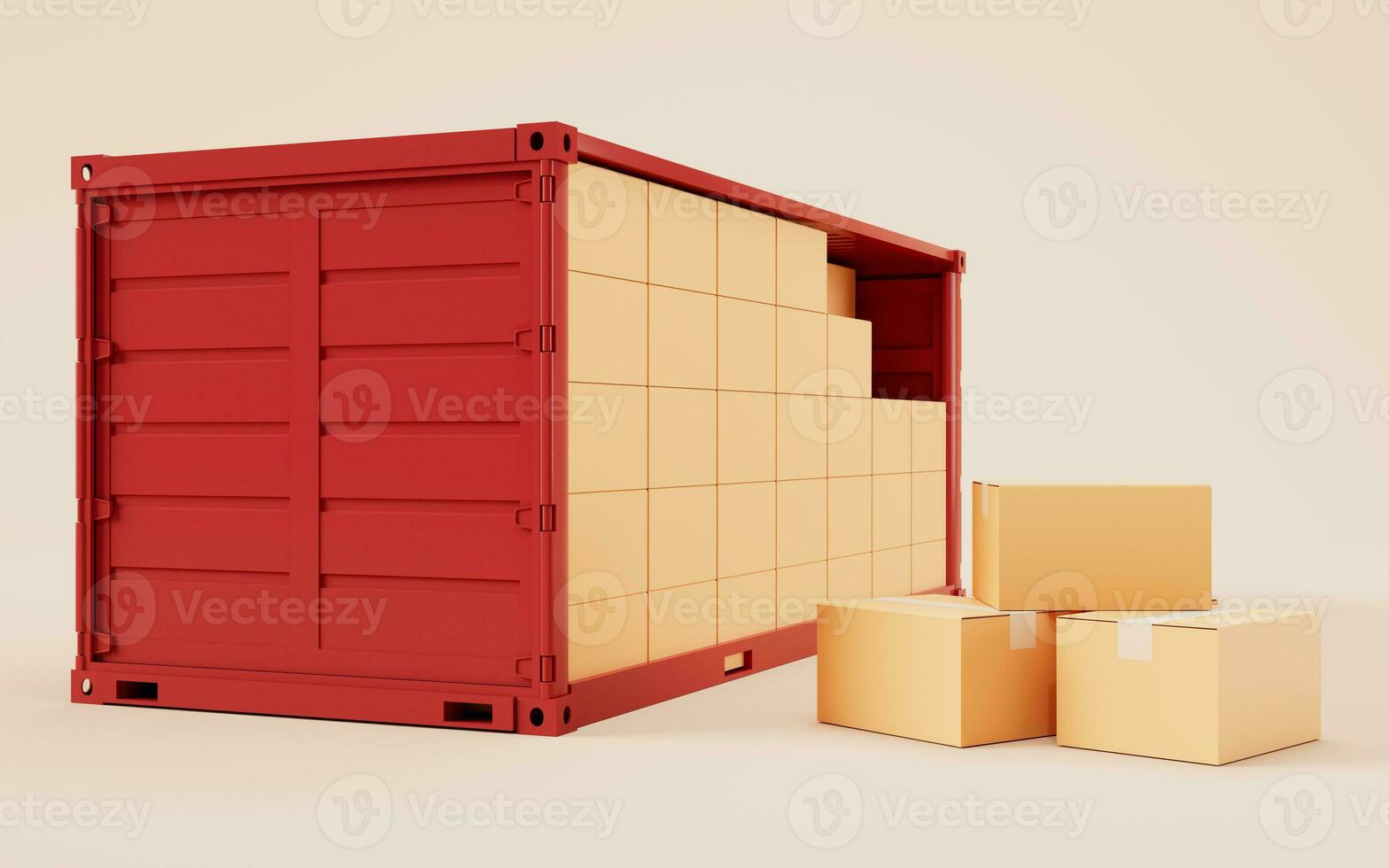 confezione scatola e contenitore, 3d resa. foto