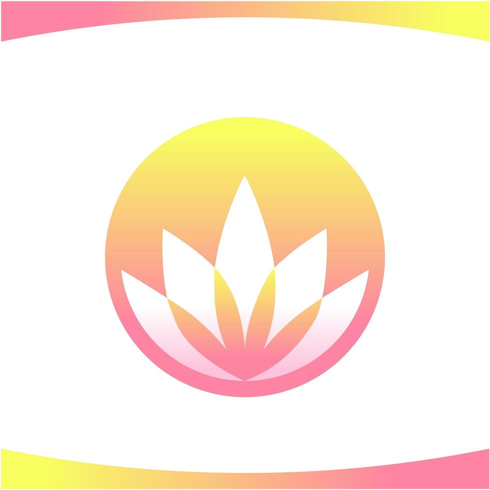 loto benessere giallo rosa cerchio fiore logo foto