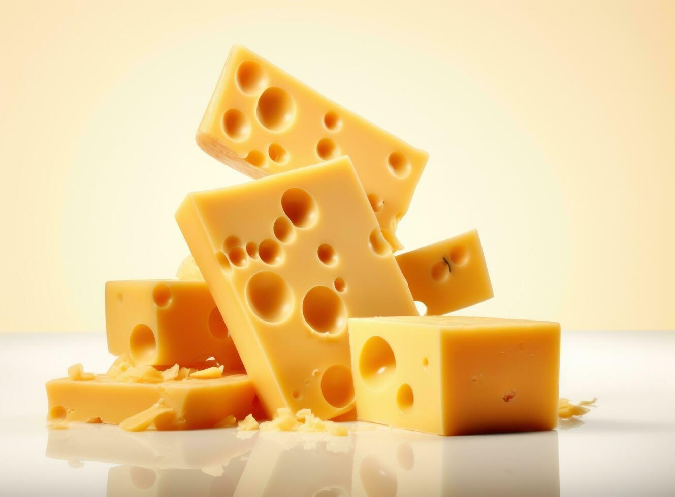 giallo pezzo di formaggio isolato foto