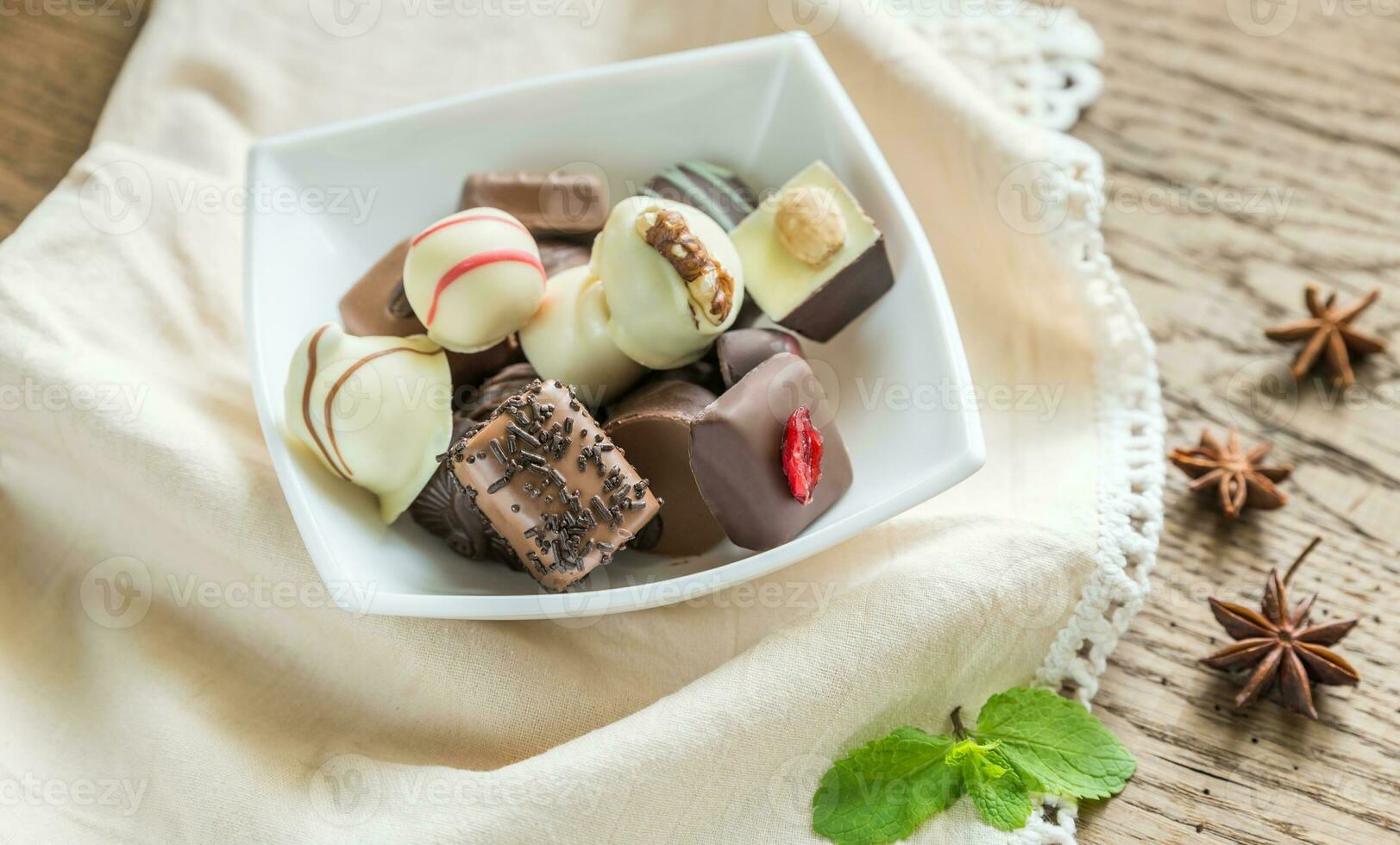 caramelle al cioccolato svizzere foto