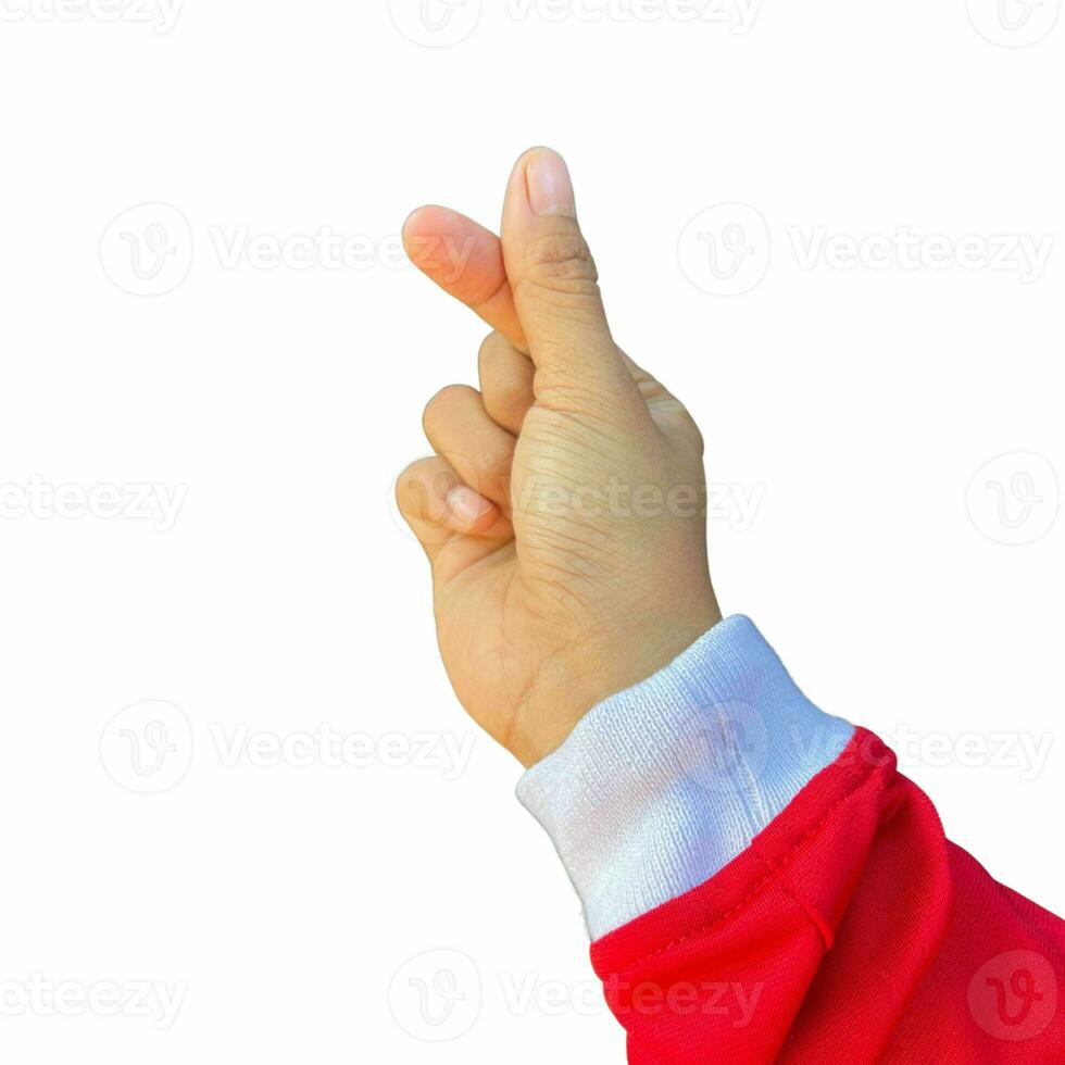 un' mano segni gesto per essere poco cuore coreano cartello foto