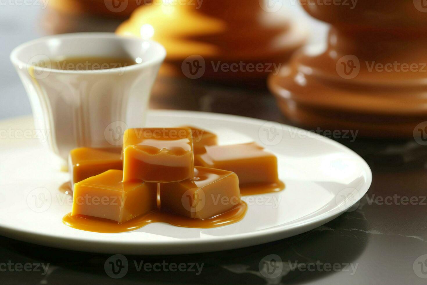 caramello caramelle dolce. creare ai foto