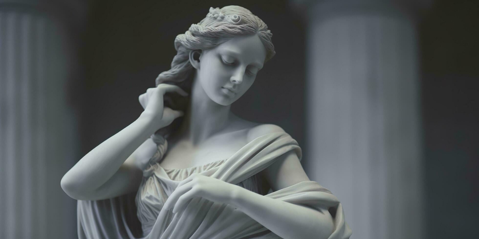 marmo statua di un' ballerina. generativo ai foto