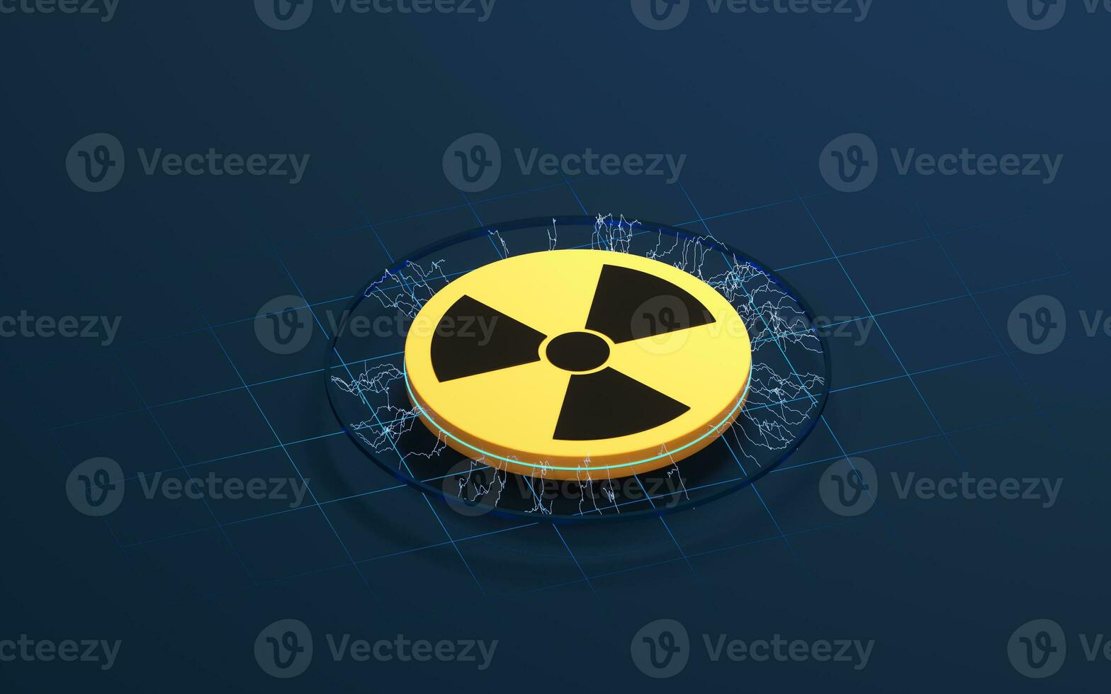 il concetto di nucleare energia, 3d resa. foto