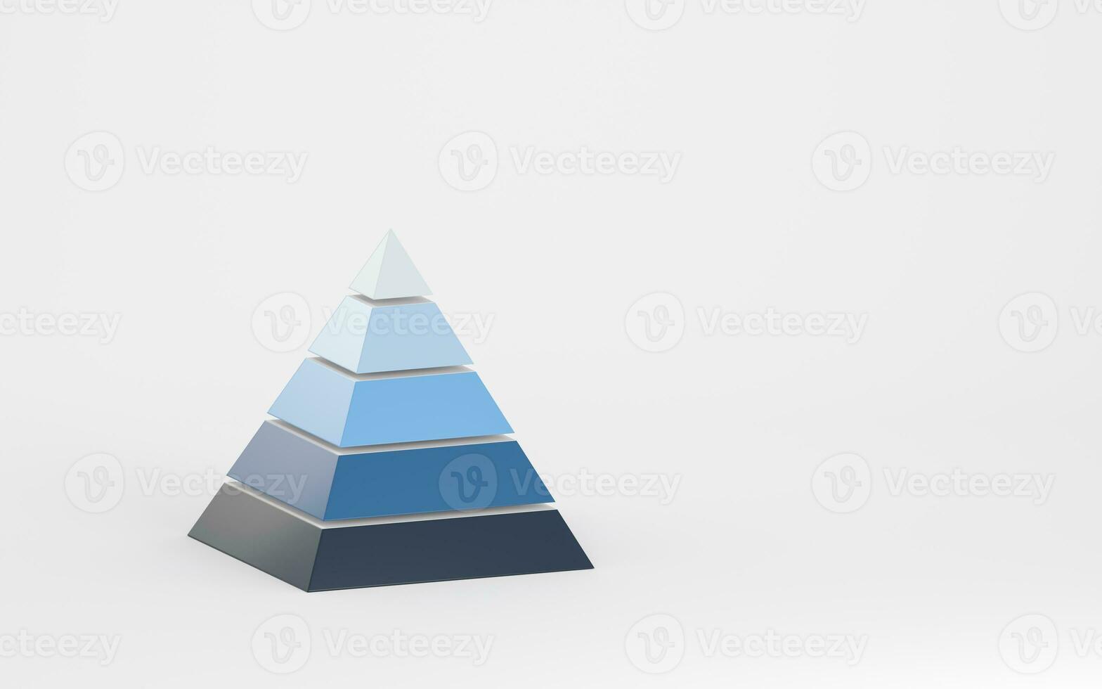 piramide grafica e dati analisi, 3d resa. foto