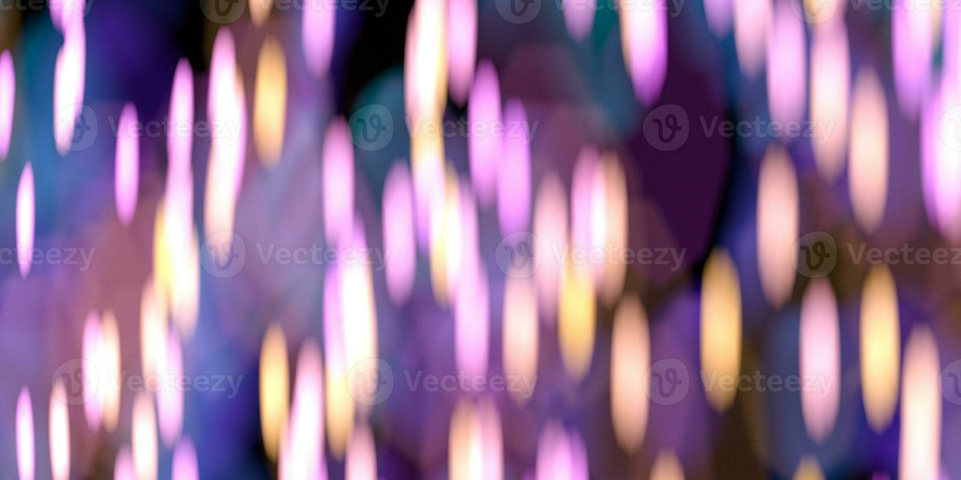 luccicante viola luci con buio sfondo, 3d resa. foto