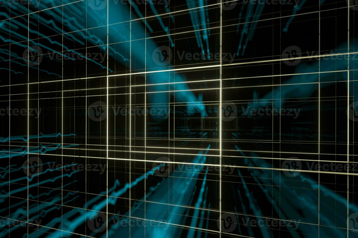 raggiante pulsante grafico linee, scientifico sfondo, 3d interpretazione foto