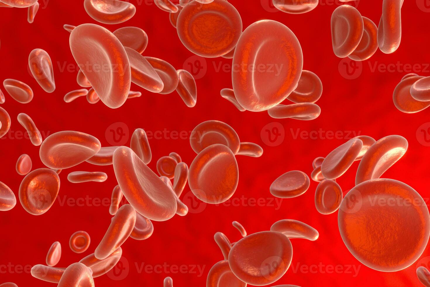 sangue e rosso sangue cellule,astratte concezione, vita e salute,3d resa. foto