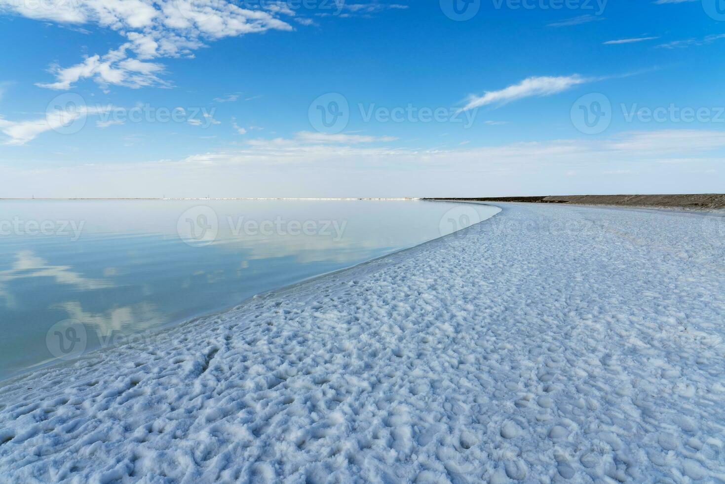 il soluzione salina lago spiaggia, naturale lago sfondo. foto