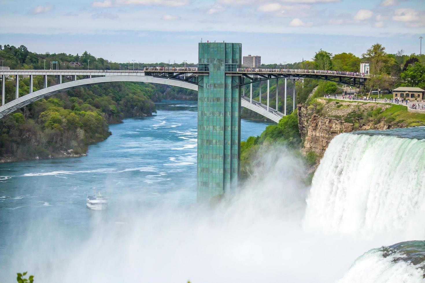 ponte arcobaleno alle cascate del niagara foto