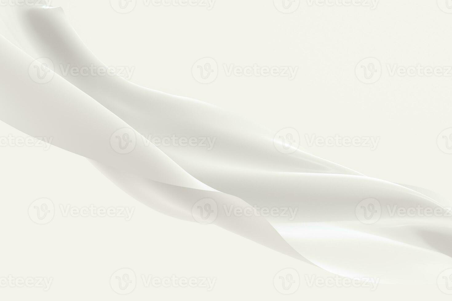 fluente stoffa, bianca colore sfondo, 3d resa. foto