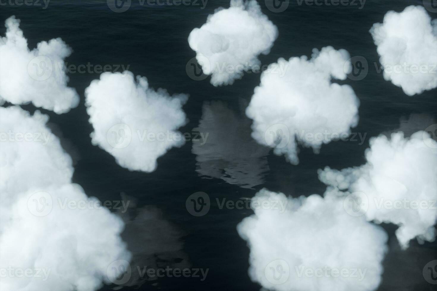 il bello bianca nube su il oceano, 3d resa. foto