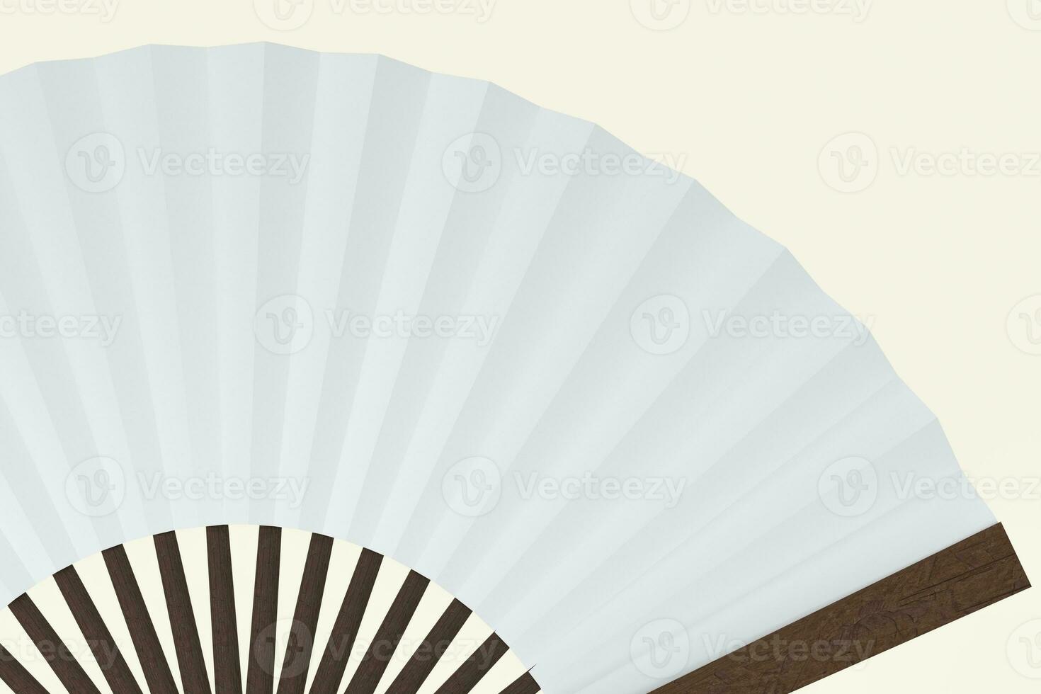 fan con bianca sfondo, cinese stile decorazione,3d,rendering. foto