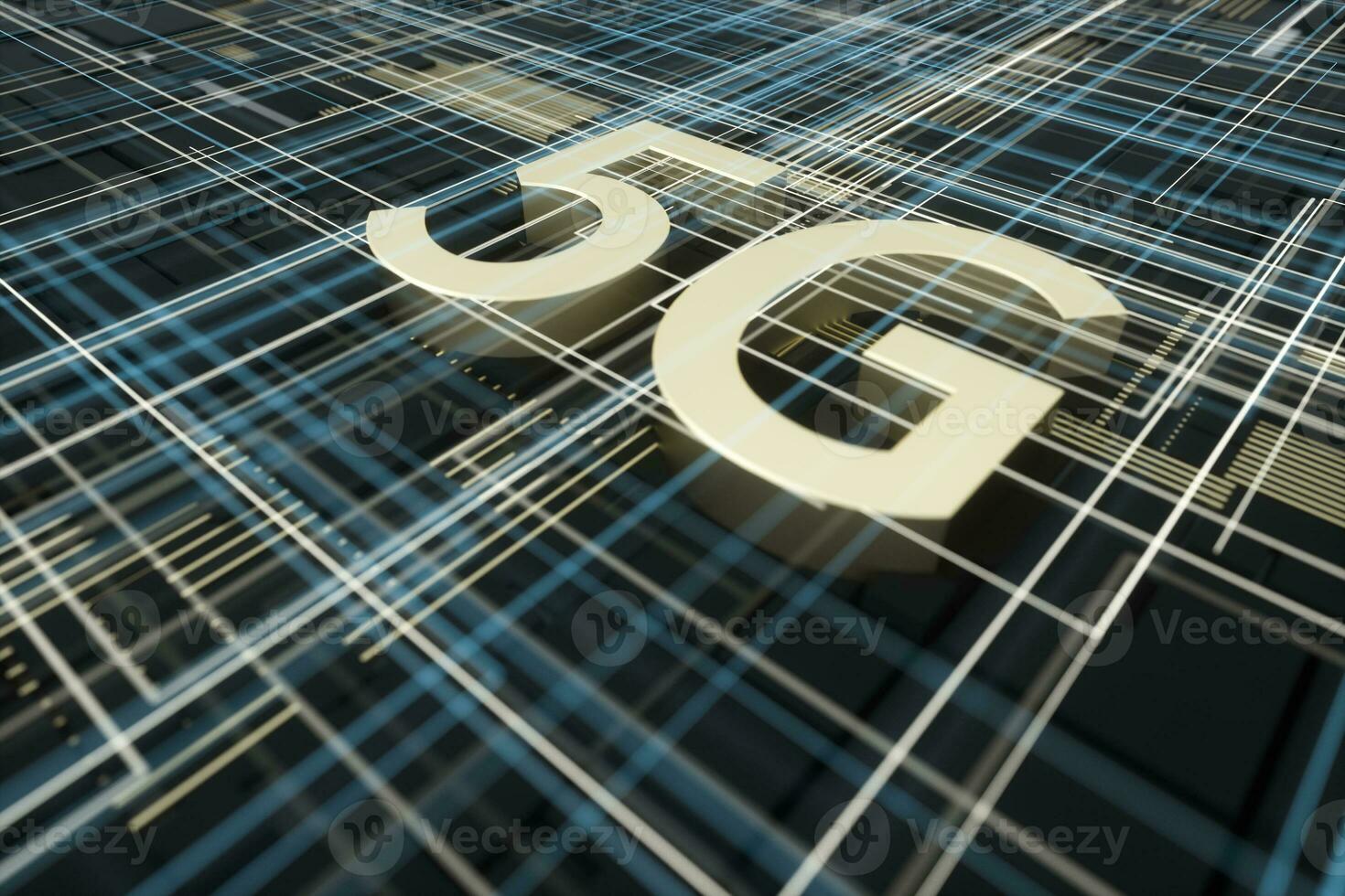 3d rendering, 5g font e circuito sfondo foto