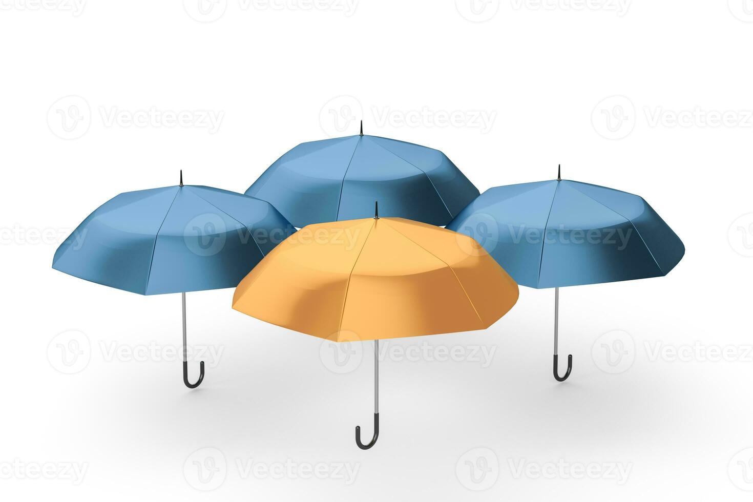 3d rendering, il ombrello con bianca sfondo foto