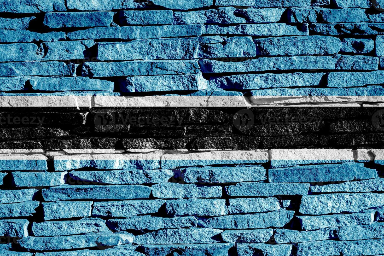 bandiera di repubblica di Botswana su un' strutturato sfondo. concetto collage. foto