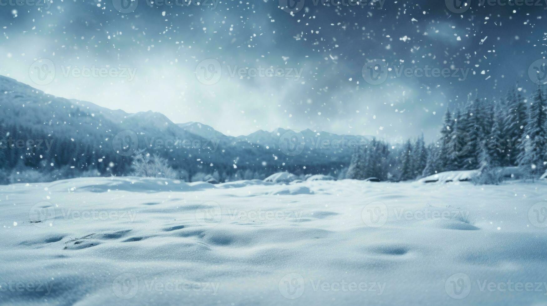 inverno sfondo con nevoso paesaggio. generativo ai foto