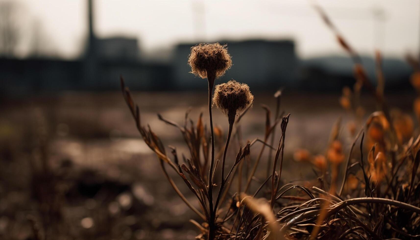 natura bellezza nel un' prato vicino su di un' estate Fiore di campo generato di ai foto