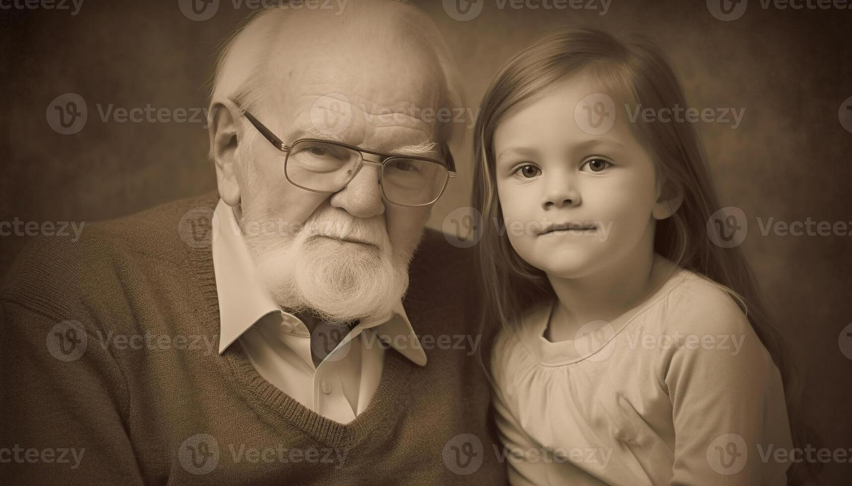 un' allegro Multi generazione famiglia abbracciando, sorridente, e guardare a telecamera generato di ai foto