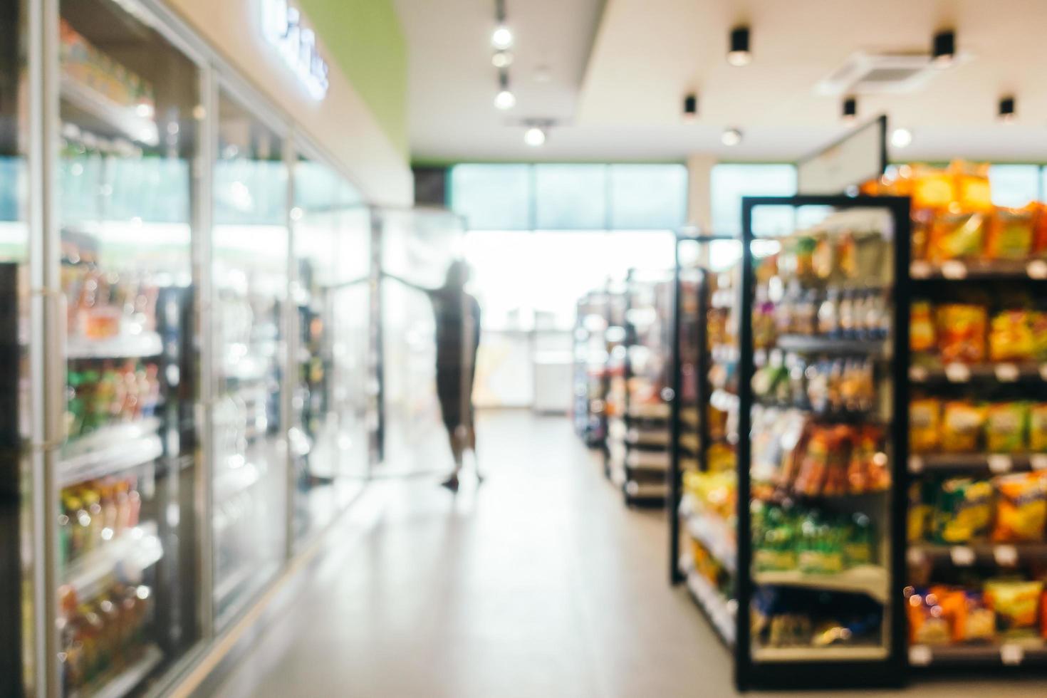 sfocatura astratta e convenienza sfocata e supermercato foto