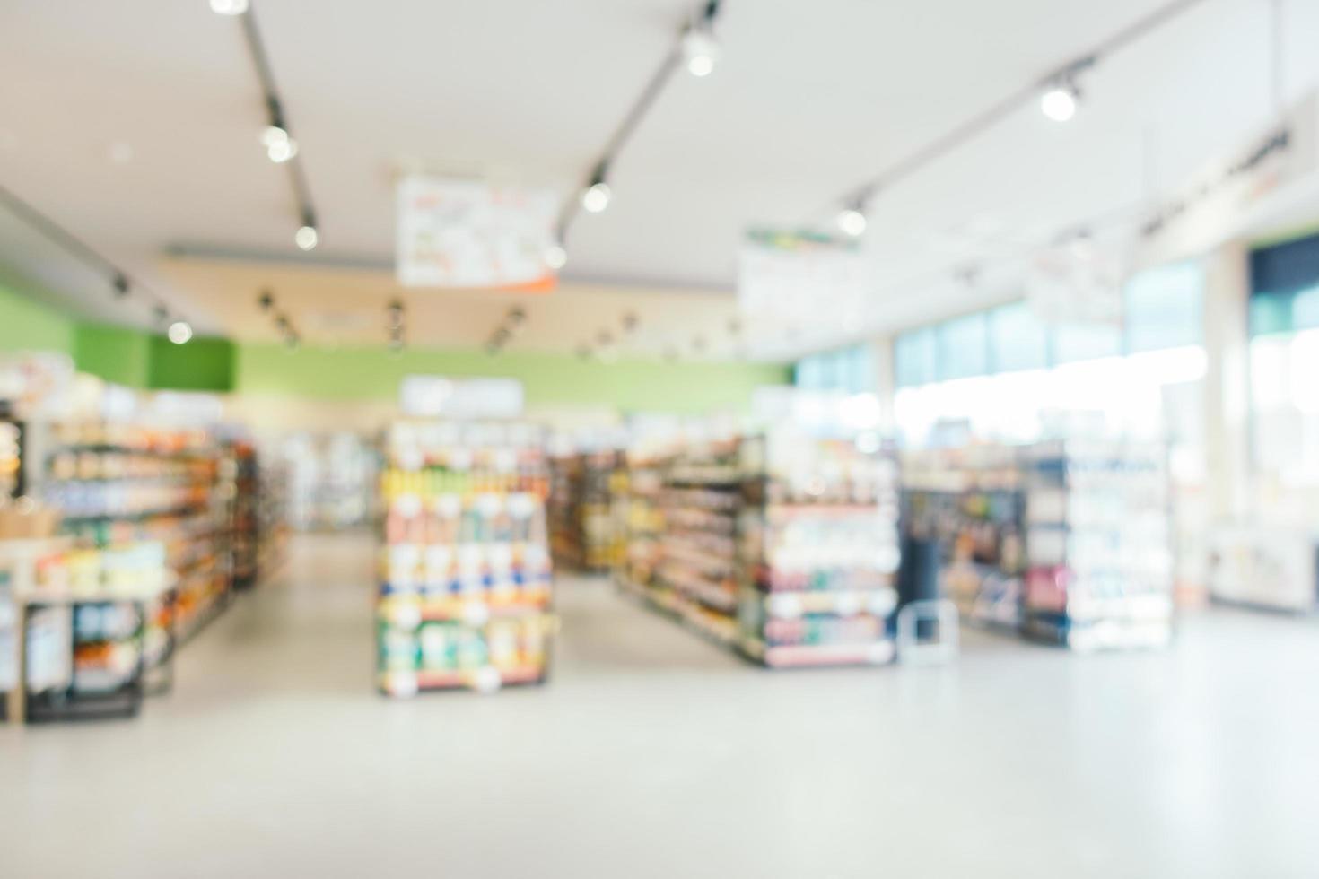 sfocatura astratta e convenienza sfocata e supermercato foto