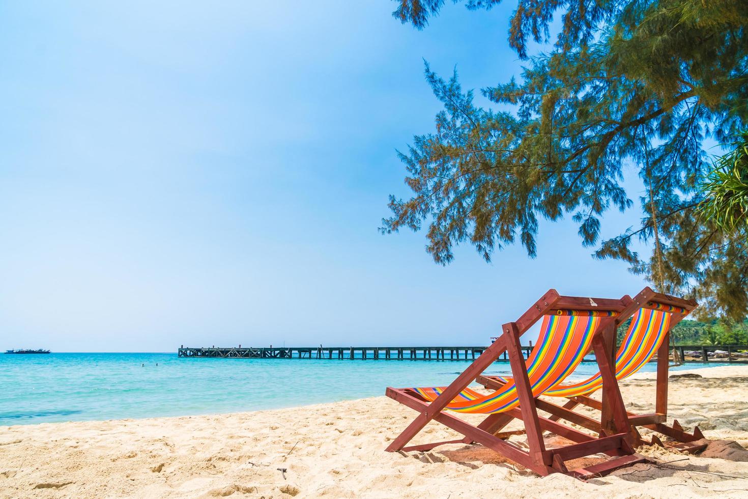 sedia sulla spiaggia foto