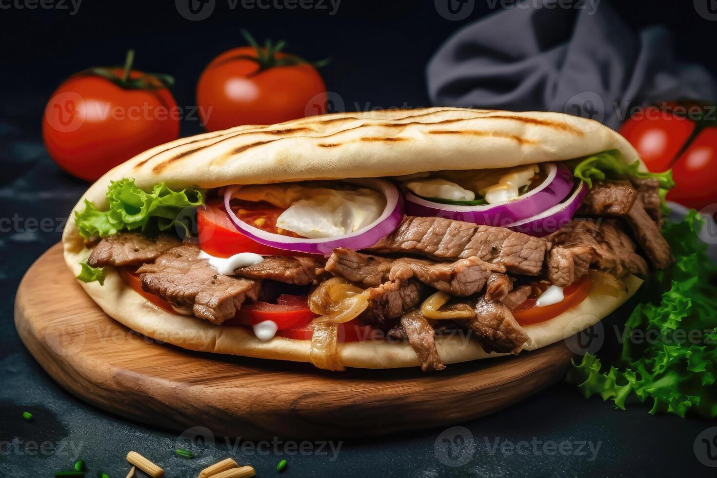 allettante doner kebab - un' gusto di squisito sapori - generativo ai foto