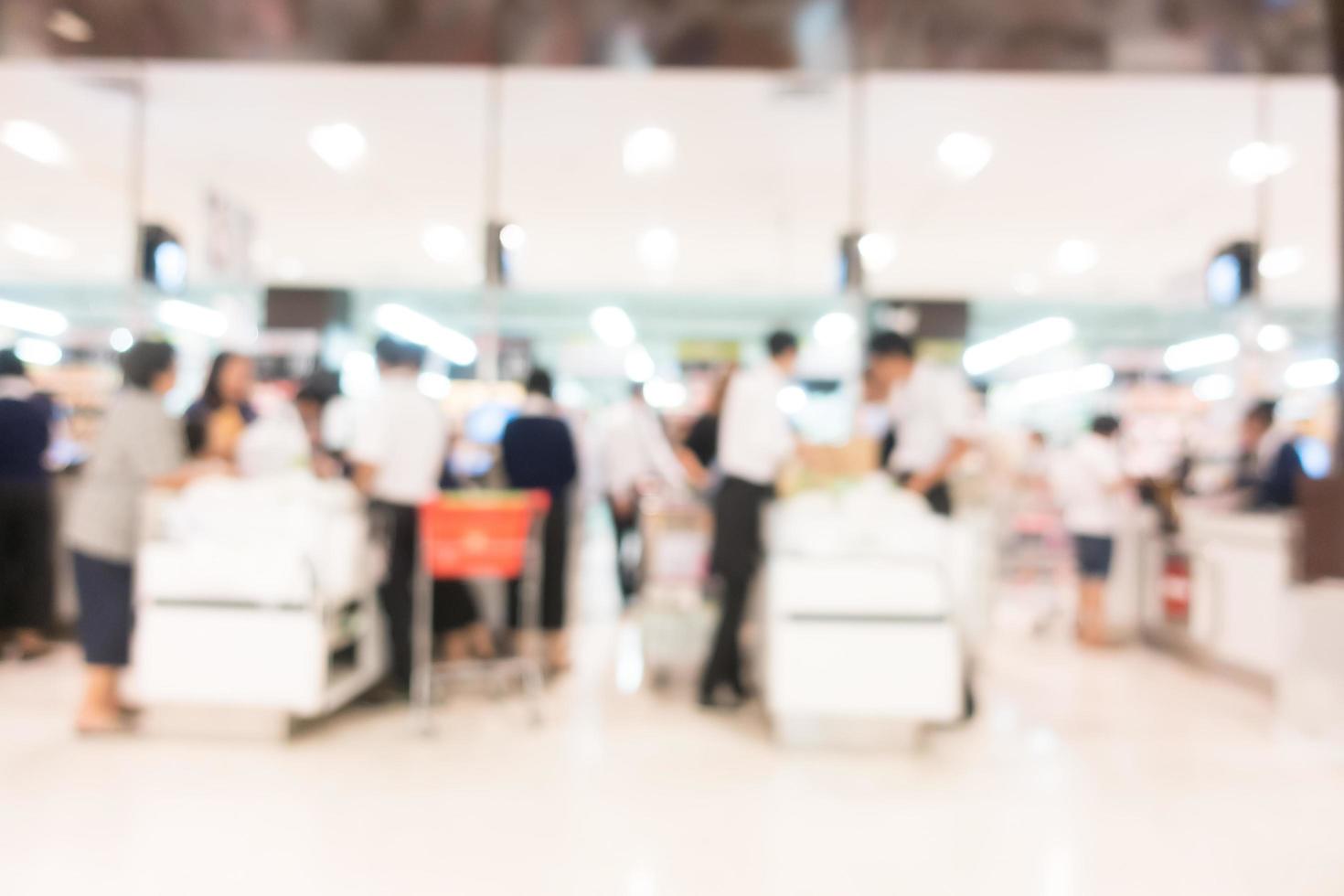 sfocatura astratta grande magazzino con centro commerciale foto