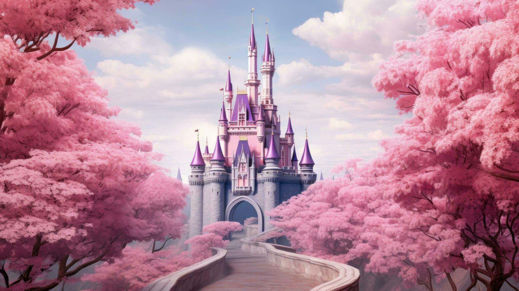 rosa Principessa castello sfondo foto