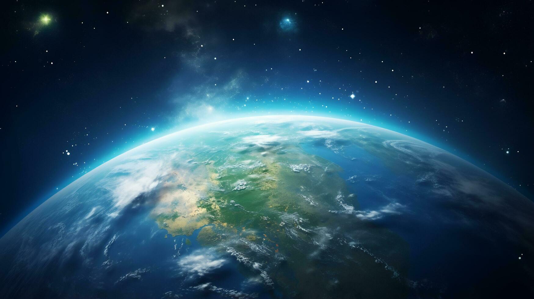 bellissimo Visualizza di pianeta terra a partire dal spazio foto