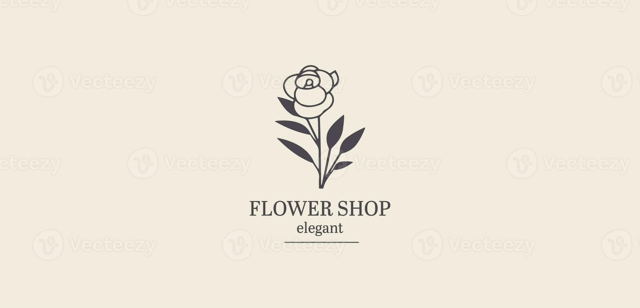 vettore logotipo per fiore negozio, lusso bellezza salone, moda, cura della pelle, cosmetico. foto