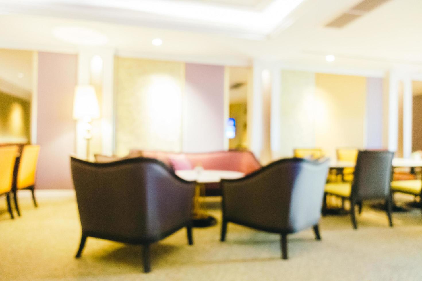 sfocatura astratta e lobby e lounge dell'hotel sfocate foto