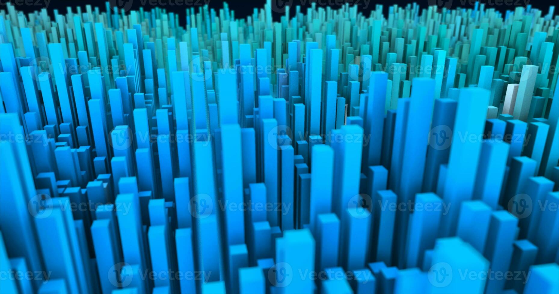 astratto blu paesaggio di futuristico rettangoli in movimento onde sfondo foto