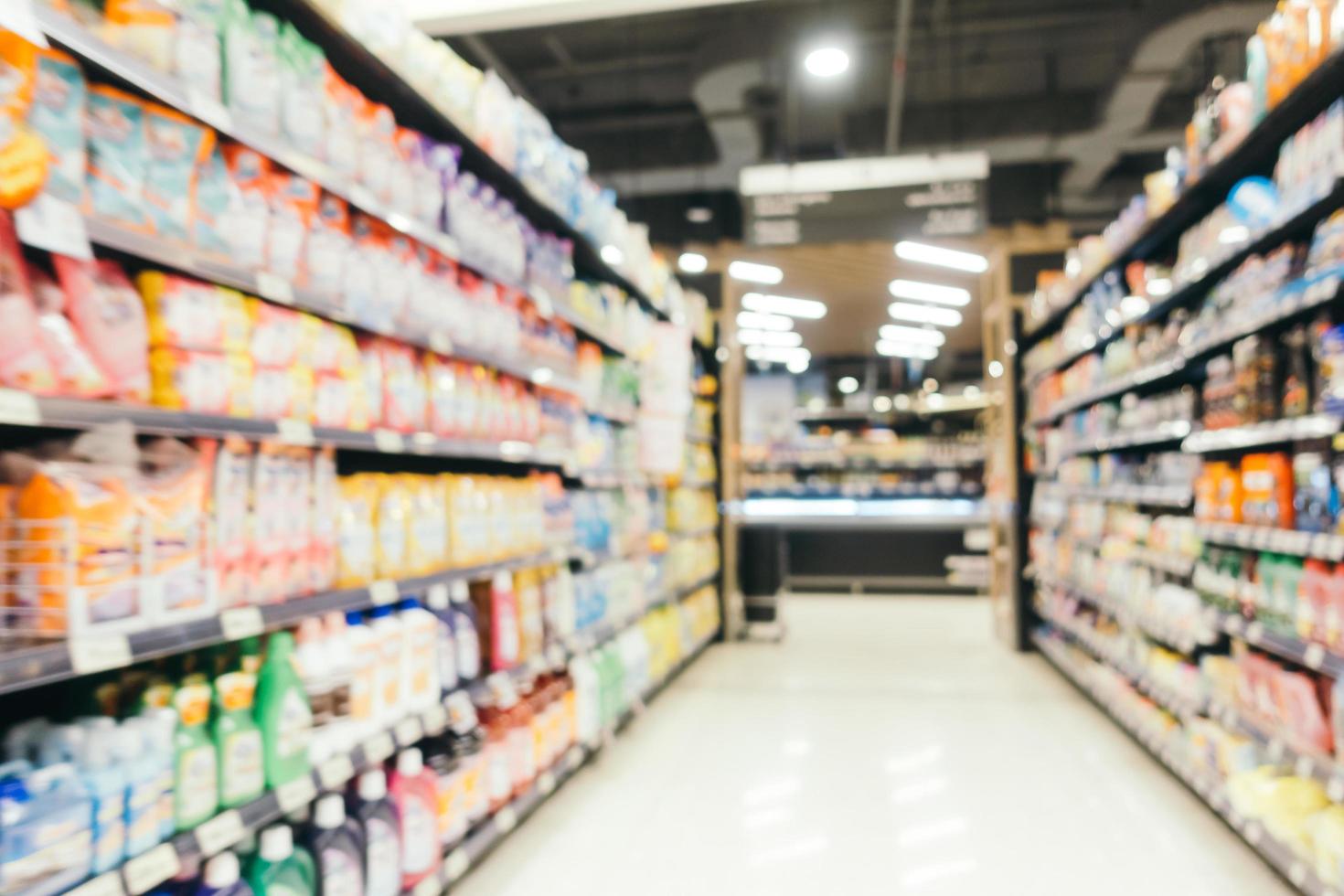 supermercato sfocatura astratta nel centro commerciale e nel negozio foto