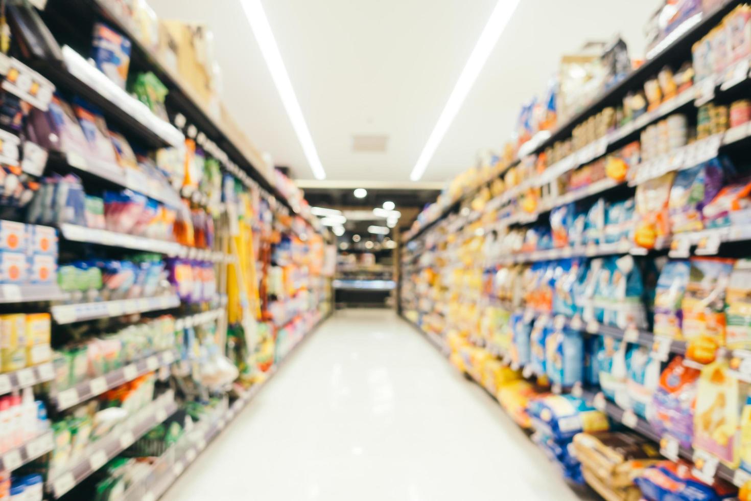 supermercato sfocatura astratta nel centro commerciale e nel negozio foto