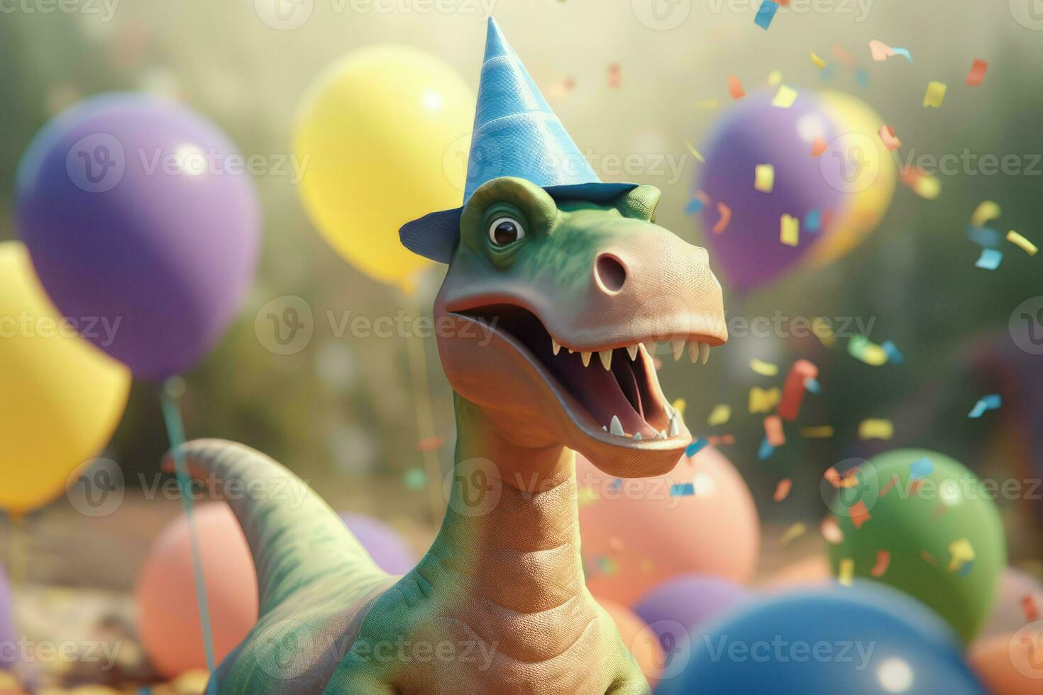 carino dino compleanno. creare ai foto