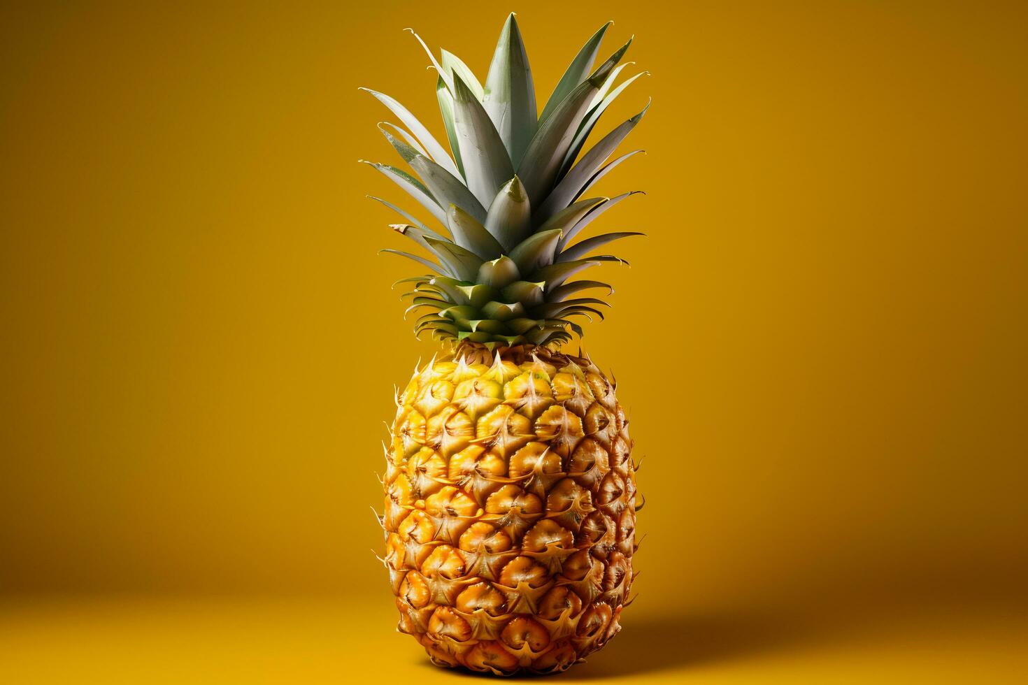 maturo giallo ananas con il spinoso corona foto