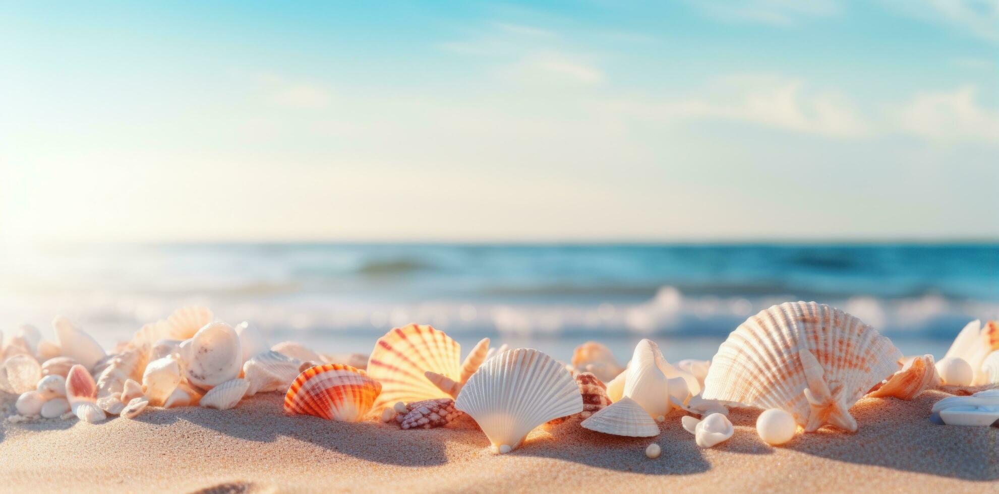 mare conchiglie e rocce su il spiaggia foto