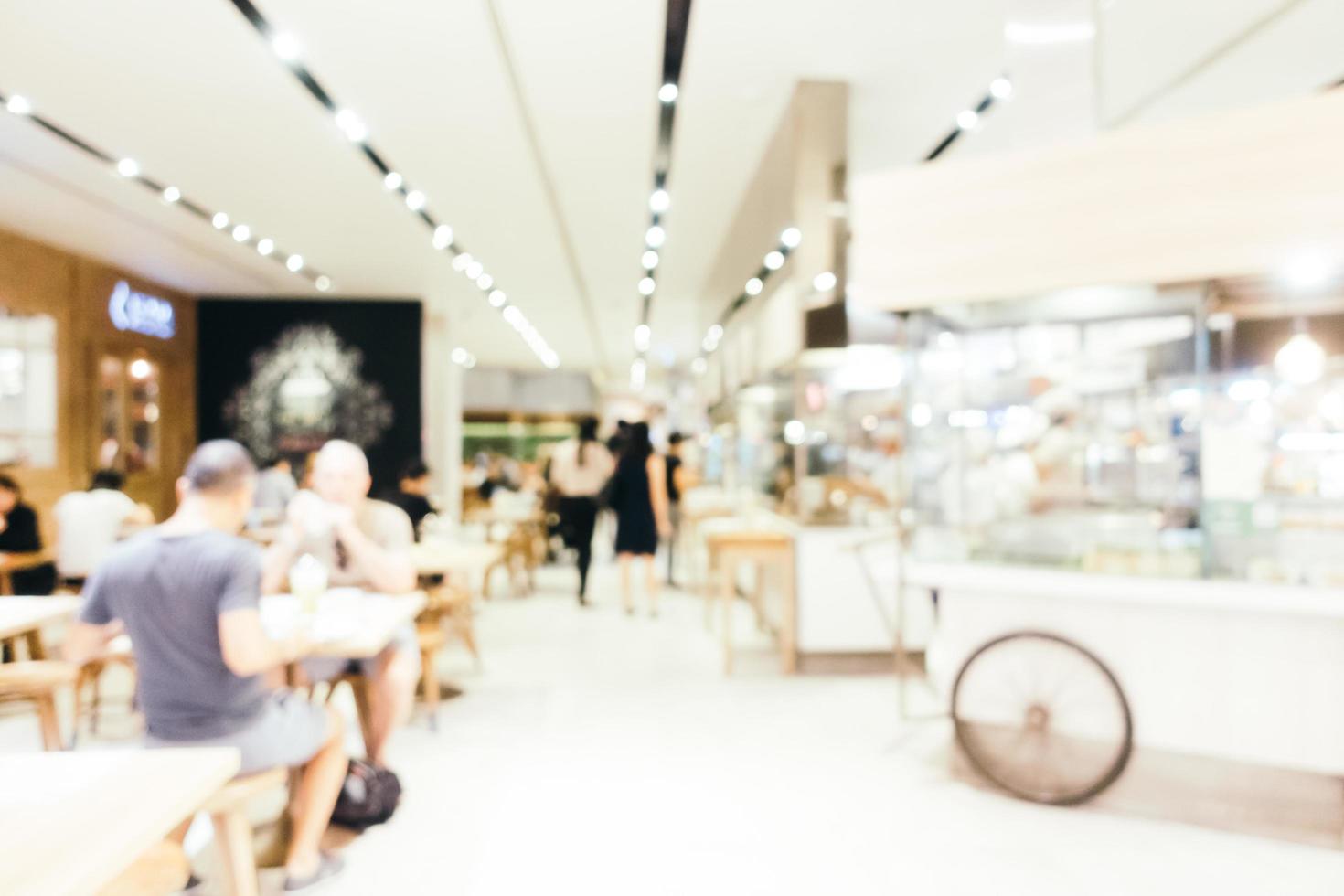 sfocatura astratta e interni sfocati della caffetteria e del ristorante per lo sfondo foto