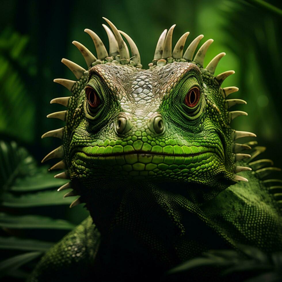 iguana vicino su nel il natura foto