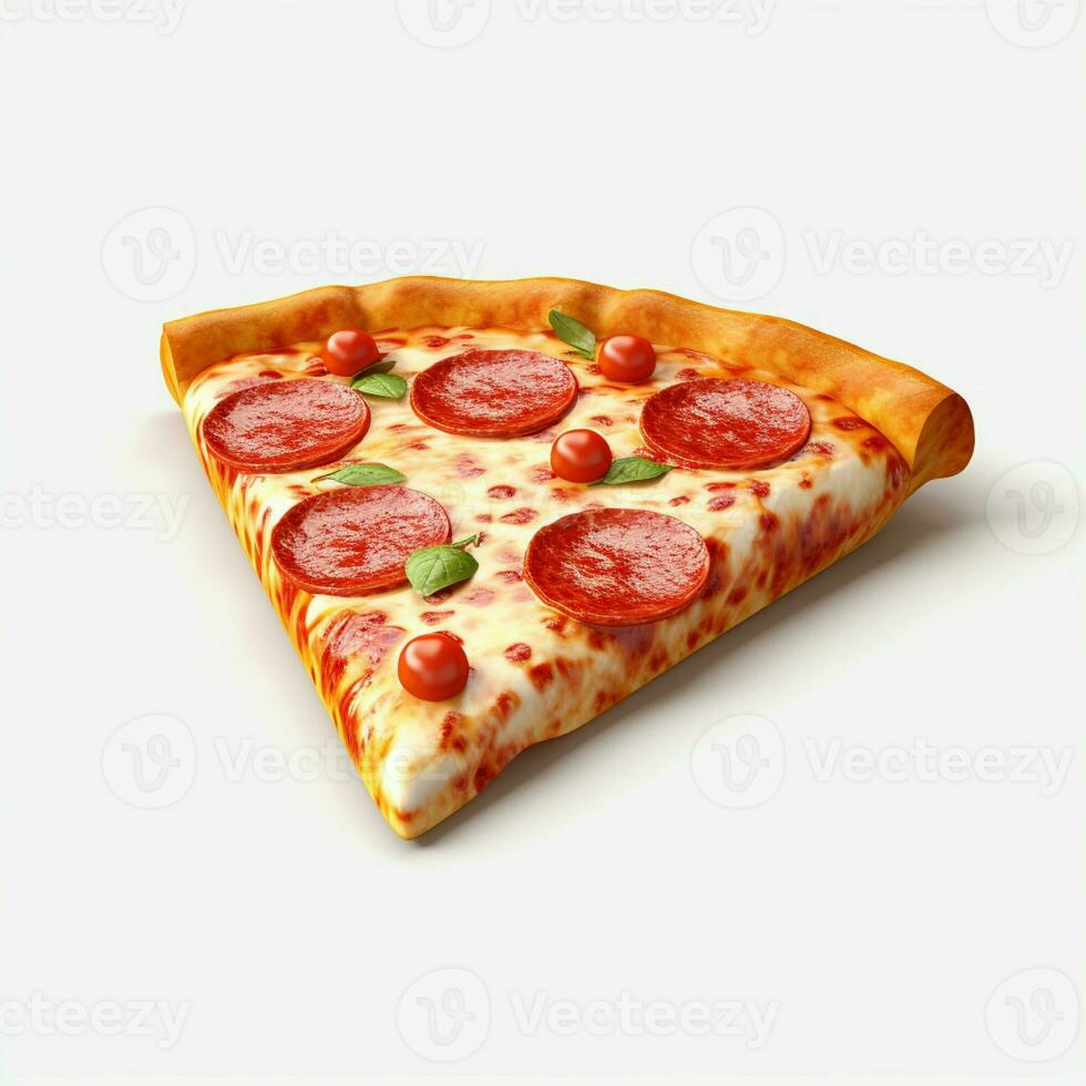 ai generativo alto qualità 3d design di un' fetta Pizza foto
